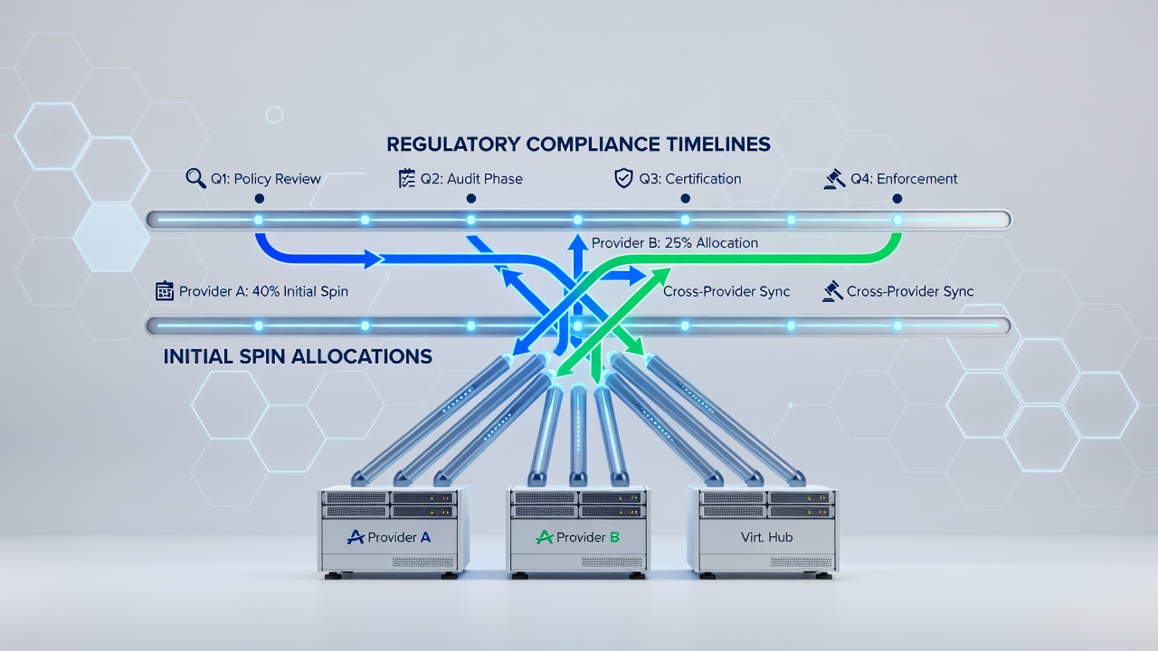Multi-Provider-Netzwerke und Spin-Allokationen unter Compliance-Vorgaben
